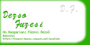 dezso fuzesi business card